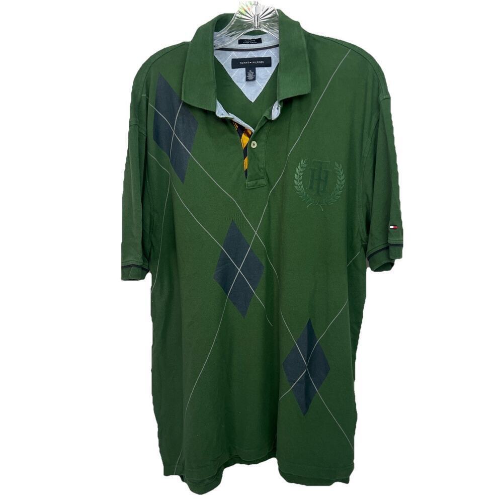 Vintage Tommy Hilfiger Rugby Polo Shirt Men’s XL Custom Fit Banner Crest